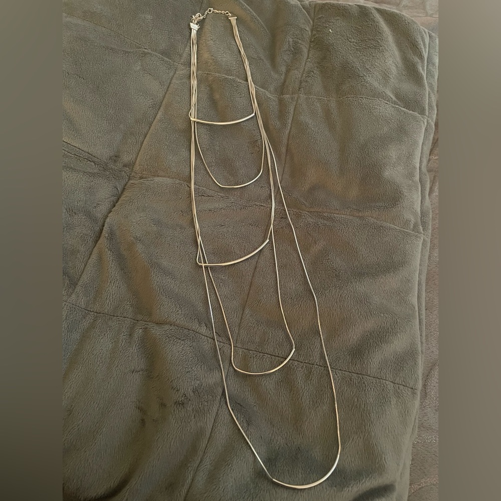 Silver layered necklace from Express.